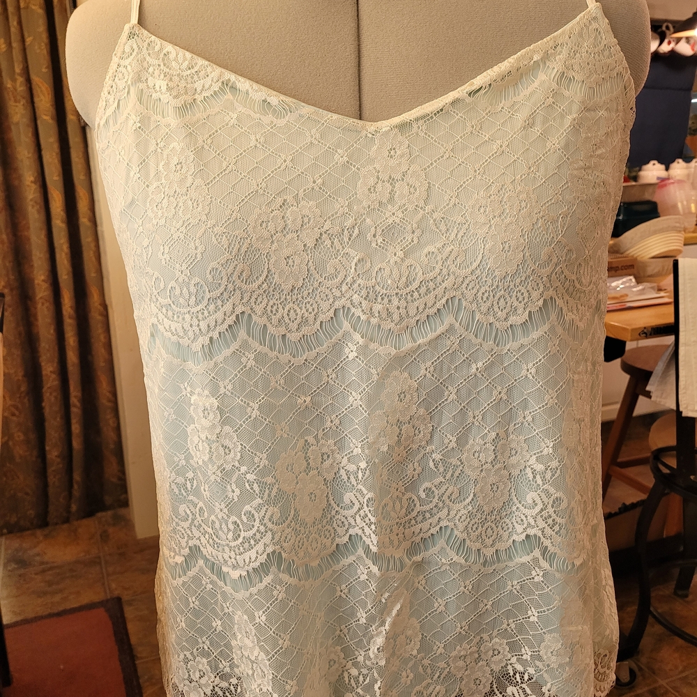 Maurices Ivory Lace Chemise Slip